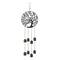 Glitzhome® Matte Black Metal Tree of Life Windchime with Bells